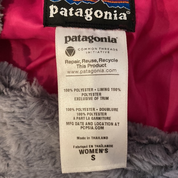 Patagonia Pelage Jacket Faux Fur Gray; Size Small - Picture 9 of 11
